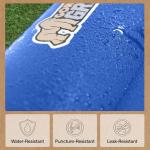 GORILLA GRIP Slip-Resistant Inflatable Sleeping Pad, Puncture Resistant Lightweight Camping Mattress, Foot Pump, Air Mats for Travel Backpacking, Inflating Bed Camp Sleep Pads for Tent, Blue