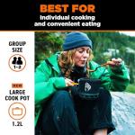 Jetboil TrailCook 1.2L Camping and Backpacking Stove Cooking System with Adjustable Heat Control, New for 2026, Carbon