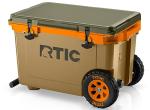 RTIC 52 Quart Ultra-Light Wheeled Hard Cooler Insulated Portable Ice Chest Box for Beach, Drink, Beverage, Camping, Picnic, Fishing, Boat, 30% Lighter Than Rotomolded Coolers, Trailblazer