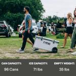RTIC 72 Quart Ultra-Light Wheeled Cooler Hard Insulated Portable Ice Chest Box for Beach, Drink, Beverage, Camping, Picnic, Fishing, Boat, BBQ, 30% Lighter Than Rotomolded Coolers, Dark & Cool Grey
