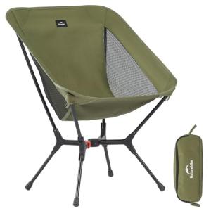 Naturehike YL01 Snap Camping Chair, 1 Second Setup Frame, 441lb Capacity Camp Chair, Portable & Lightweight Backpacking Chair