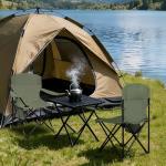 SAILARY 2 Pack Folding Camping Chair with Cup Holder & Side Storage Bag, 300lb Capacity, Lightweight 5.5lbs Portable for Beach, Picnic, Sport, Green