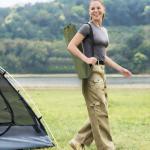 SAILARY 2 Pack Folding Camping Chair with Cup Holder & Side Storage Bag, 300lb Capacity, Lightweight 5.5lbs Portable for Beach, Picnic, Sport, Green