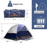 ASFANES 4 Person Waterproof Tents for Camping Easy Setup Outdoor Portable Backyard Camping Tents Suitable for Car Camping, Backpacking, Hiking, Picnic or Fishing, Navy Blue