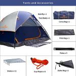 ASFANES 4 Person Waterproof Tents for Camping Easy Setup Outdoor Portable Backyard Camping Tents Suitable for Car Camping, Backpacking, Hiking, Picnic or Fishing, Navy Blue