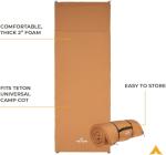 Teton Adventurer Camp Pad; Sleeping Pad for Car Camping Brown