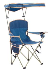 Quik Shade MAX Shade Relaxing Chair With Cup Holders, Foldable, Aluminum, Blue