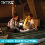 Intex 64762E Dura-Beam Standard Downy Air Mattress: Fiber-Tech – Full Size – Built-in Foot Pump – 10in Bed Height – 600lb Weight Capacity