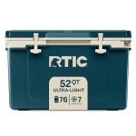 RTIC Ultra-Light 52 Quart Hard Cooler Insulated Portable Ice Chest Box for Beach, Drink, Beverage, Camping, Picnic, Fishing, Boat, Barbecue, 30% Lighter Than Rotomolded Coolers, Marine/Canvas
