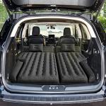 Umbrauto SUV Air Mattress for Trunk: Upgraded Car Camping Mattress with Flocked Surface and Extra Thick Bottom, Van Sleeping Bed for Back Seat with Pump, Nozzle, Repair Patch, Carry Bag