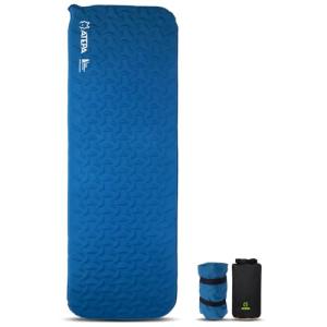 ATEPA Self-Inflating Sleeping Pad, Compact Foam Camping Pad with 3cm High-Resilience 4-Side-Compression Sponge, Lightweight & Portable Mat for Backpacking, Hiking, Camping, Blue