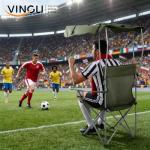 VINGLI Portable Folding Camping Chair with Canopy, Beach Chair with Canopy for Adult, Adjustable Sun Shade for Sport Event, Outdoor, Camping, Fishing-Green