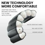 3-4 Season Sleeping Bag with Inflatable Pillow, Water-Resistant Taffeta, Windproof, Breathable Foot Zippers, Soft Brushed Inner, Foldable for Camping, Travel, Hiking & Home Use(Dark Grey)