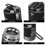 Fire-Maple "Fixed Star 3" Personal Cooking System | Pot/Jet Burner Stove System with Electric Ignition | Ideal for Hiking, Camping, Backpacking, Fishing, Hunting Trips and Emergency Use, Black