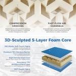 ATEPA Self-Inflating Sleeping Pad, Compact Foam Camping Pad with 3cm High-Resilience 4-Side-Compression Sponge, Lightweight & Portable Mat for Backpacking, Hiking, Camping, Blue