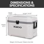 Igloo 54 Qt Marine Ultra Cooler, White
