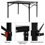 KingCamp Lightweight Compact Folding Camping Table,Stable Aluminum Alloy Folding Roll up Table for 4-6 Person for Picnic, Camping, Barbecue and Party,Portable Multifunctional Table with Carry Bag