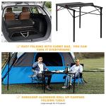 KingCamp Lightweight Compact Folding Camping Table,Stable Aluminum Alloy Folding Roll up Table for 4-6 Person for Picnic, Camping, Barbecue and Party,Portable Multifunctional Table with Carry Bag