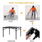 KingCamp Lightweight Compact Folding Camping Table,Stable Aluminum Alloy Folding Roll up Table for 4-6 Person for Picnic, Camping, Barbecue and Party,Portable Multifunctional Table with Carry Bag