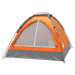 2-Person Camping Tent - Includes Rain Fly and Carrying Bag - Lightweight Compact Outdoor Tent for Backpacking, Hiking, or Beaches by Wakeman (Orange)