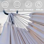 Lazy Daze Hammocks Double Hammock with 9ft Space-Saving Steel Stand Includes Portable Carrying Case, 450 Pounds Capacity (Natural)