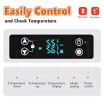 OLIXIS Portable Car Refrigerator, 42QT Dual-Zone Electric Cooler for Vehicles with Wheels & Cutting Board, -4℉-68℉ Freezer Smart Control via Bluetooth, Battery Protection, 12/24V DC & 100-240V AC