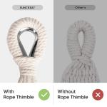 SUNCREAT Hammock Camping Hammock 2 Person Canvas Cotton Hammock, Double Travel Hammock with Carrying Bag, 475 lbs Capacity, Natural