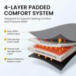 FAIR WIND Oversized Fully Padded Camping Chair with Lumbar Support, Heavy Duty Quad Fold Chair with Cooler Bag, Support 450 LBS, Black