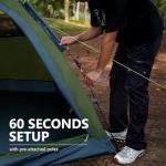 Moon Lence Instant Pop Up Family Camping Tent - 4-5 Person Portable Automatic Tent - Waterproof Windproof for Camping, Hiking, Mountaineering