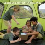 Moon Lence Instant Pop Up Family Camping Tent - 4-5 Person Portable Automatic Tent - Waterproof Windproof for Camping, Hiking, Mountaineering