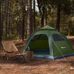 Moon Lence Instant Pop Up Family Camping Tent - 4-5 Person Portable Automatic Tent - Waterproof Windproof for Camping, Hiking, Mountaineering