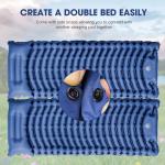 Pretyw Sleeping Pad for Camping - Ultralight Camping Mattress with Pillow, Built-in Foot Pump, Compact Inflatable Portable Mat for Backpacking, Hiking, Car Traveling, Beach, Tent