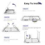 Byliable Folding Table 4 Foot Portable Heavy Duty Plastic Fold-in-Half Utility Table Small Indoor Outdoor Adjustable Height Folding with Carrying Handle, Camping and Party,White