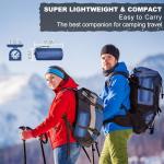 MEETPEAK Sleeping Pad, Extra Thickness 4 Inch Inflatable Camping Sleeping Mat with Pillow Built-in Foot Press, Compact Ultralight Camping Air Mattress for Backpacking, Hiking, Tent