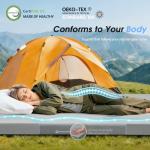 CYMULA Memory Foam Camping Mattress Pad,3 in Sleeping Pad for Camping,Non-Slip Bottom Floor Cot Mattress for Adults,Portable Roll up Mattress Pad Mat for Travel Hiking,Guest Bed Tent(Cot 72 * 24)