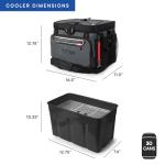 Titan by Arctic Zone Deep Freeze Cooler - 30 Can Zipperless Hardbody Cooler with Deep Freeze Insulation, HardBody Liner, and SmartShelf - Sharkskin Gray