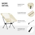 CAMEL CROWN Portable Camping Chair Lightweight Compact Folding Chair Mesh for Outdoor Camp Travel Beach Picnic Festival Hiking Backpacking White