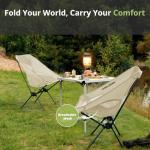 CAMEL CROWN Portable Camping Chair Lightweight Compact Folding Chair Mesh for Outdoor Camp Travel Beach Picnic Festival Hiking Backpacking White