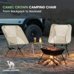 CAMEL CROWN Portable Camping Chair Lightweight Compact Folding Chair Mesh for Outdoor Camp Travel Beach Picnic Festival Hiking Backpacking White