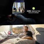 TIMBER RIDGE 6 Person Blackout Design Camping Tent, 60s Easy Setup Instant Cabin Tent for Family with Rainfly, Water-Resistant, 9' x 9' x 72" for Outdoor Adventures Gatherings