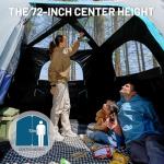 TIMBER RIDGE 6 Person Blackout Design Camping Tent, 60s Easy Setup Instant Cabin Tent for Family with Rainfly, Water-Resistant, 9' x 9' x 72" for Outdoor Adventures Gatherings