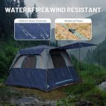 TIMBER RIDGE 6 Person Blackout Design Camping Tent, 60s Easy Setup Instant Cabin Tent for Family with Rainfly, Water-Resistant, 9' x 9' x 72" for Outdoor Adventures Gatherings