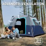 TIMBER RIDGE 6 Person Blackout Design Camping Tent, 60s Easy Setup Instant Cabin Tent for Family with Rainfly, Water-Resistant, 9' x 9' x 72" for Outdoor Adventures Gatherings