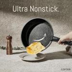 CAROTE Nonstick Cookware Sets, Non Stick Pots and Pans Set Detachable Handle, Kitchen Cookware Sets with Removable Handle, Stackable RV Cookware for Campers, Oven Safe, Midnight Black, 5pcs