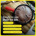 Lodge 12 Inch Cast Iron Skillet with Red Silicone Hot Handle Holder – Pre-Seasoned Frying Pan for Stove, Oven, Grill & Campfire – Made in the USA – Durable, Nonstick Cast Iron Cookware – Black