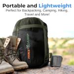 SereneLife Backpacking Sleeping Bag Camping Gear-Double Sleeping Bag For Adults/Teens W/2 Pillows,Bag-Outdoor Lightweight Weather Proof Sleeping Bags For Camping,Backpacking,Hiking-SereneLife SLSBX9