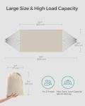 SONGMICS Double Hammock, 98.4 x 59.1 Inches, 660 lb Load Capacity, with Compression Bag, Mounting Straps, Carabiners, for Terrace, Balcony, Garden, Outdoor, Camping, Beige UGDC15M