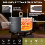 Alocs Portable Camping Cookware - Upgraded Handle, Non-Stick Camping Pan Set for Outdoor Kitchen, Picnic, Hiking and Fishing