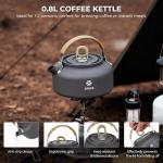 Alocs Portable Camping Cookware - Upgraded Handle, Non-Stick Camping Pan Set for Outdoor Kitchen, Picnic, Hiking and Fishing