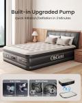 OhGeni Queen Air Mattress with Built in Pump, 18 Raised Comfort Inflatable Mattress, Quiet Surface Portable Blow Up Bed, Air Bed for Home and Guest, Colchone Inflable, 650 lbs Max